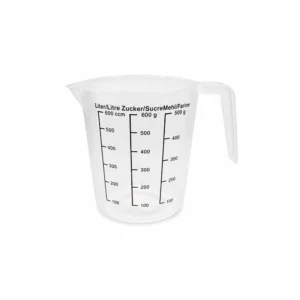 Målekanne med håndtak og helletut 600 ml