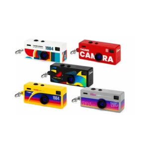 Mini digitalkamera retro nøkkelring (flere farger)