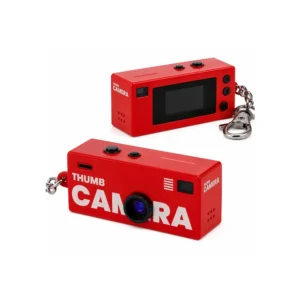 Mini digitalkamera retro nøkkelring Rød