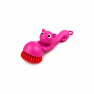 Rosa Pylones oppvaskbørste formet som katt