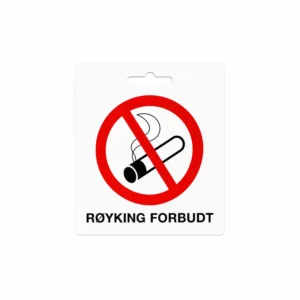 Røyking forbudt klistremerke stor