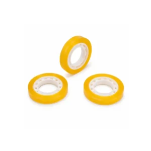 Tre ruller transparent kontorteip på 12 mm x 30 meter til kontor, skole, hobby og innpakking.