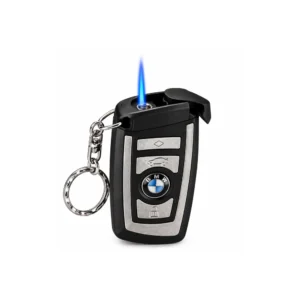 BMW nøkkel-stormlighter med nøkkelring og blå flamme