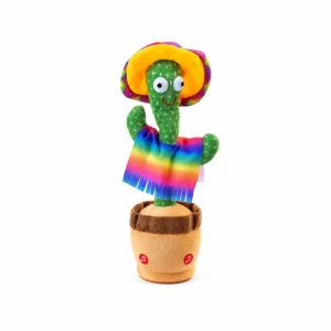 Dansende kaktus med fargerik sombrero og poncho