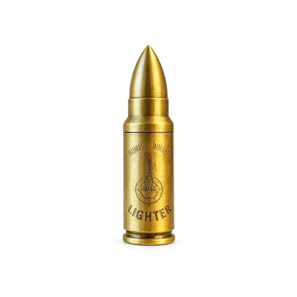 Hunter Bullet stormlighter formet som gullfarget patron
