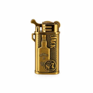 Gullfarget Jack Daniel’s stormlighter med Old No. 7-design