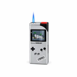 Stormlighter med retro gaming-design og blå jetflamme