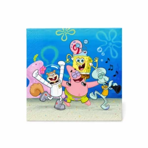 SvampeBob Firkant servietter 20pk – 33×33cm