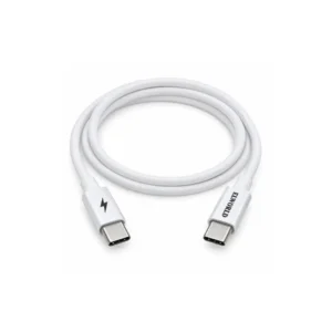 Hvit USB-C til USB-C kabel 1 m for lading og dataoverføring