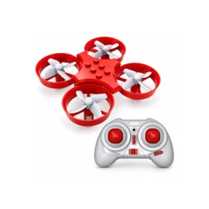 drone med fire beskyttede propeller og fjernkontroll