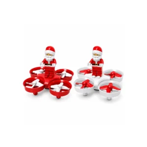 Flying Santa Claus drone med julenisse i rød og hvit variant