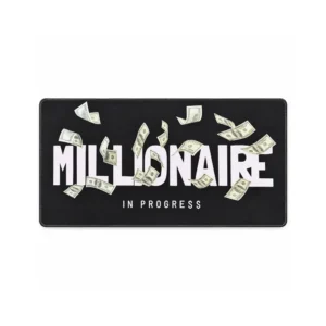 Gaming musematte 60 x 30 cm med Millionaire in Progress og dollarsedler