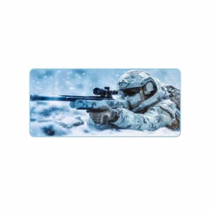 Gaming musematte 70 x 30 cm med Camo Sniper vintermotiv
