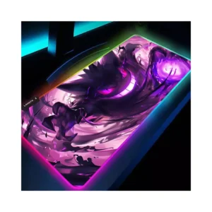 Pokémon Gengar musematte med lilla LED-belysning rundt kanten