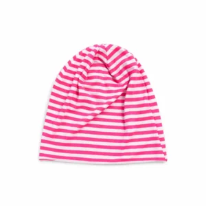 Stripete lue i rosa og hvit – one size