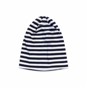 Stripete lue i svart og hvit – one size