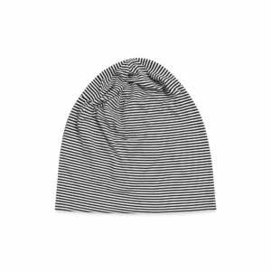 Stripete lue i svart og hvit – one size