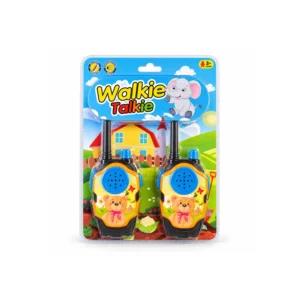 To walkie-talkier med bamsemotiv i originalemballasje.