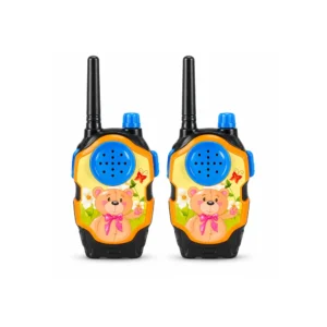 Sett med to walkie-talkier for barn med bamsemotiv.